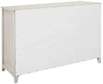 Kirby 3-drawer Rectangular Server with Adjustable Shelves Natural and Rustic Off White