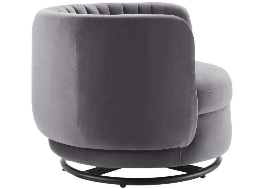 Embrace Tufted Performance Velvet Performance Velvet Swivel Chair