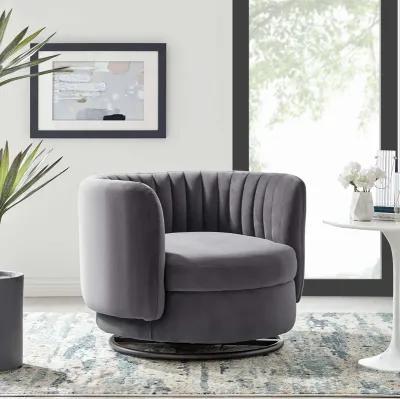 Embrace Tufted Performance Velvet Performance Velvet Swivel Chair