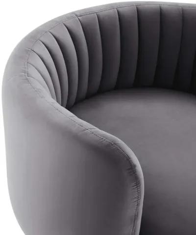 Embrace Tufted Performance Velvet Performance Velvet Swivel Chair