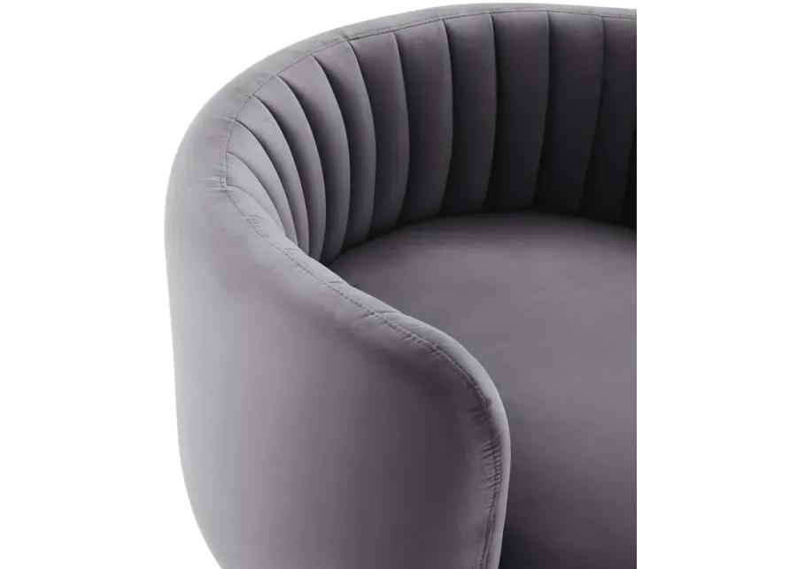 Embrace Tufted Performance Velvet Performance Velvet Swivel Chair