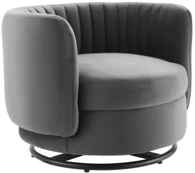 Embrace Tufted Performance Velvet Performance Velvet Swivel Chair