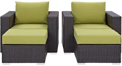 Convene 4 Piece Outdoor Patio Sectional Set