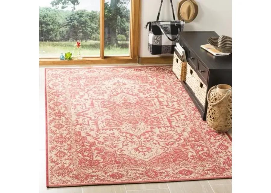 LINDEN 139 Collection LND139Q-6 Red / Creme 6'-7" X 9'-2"