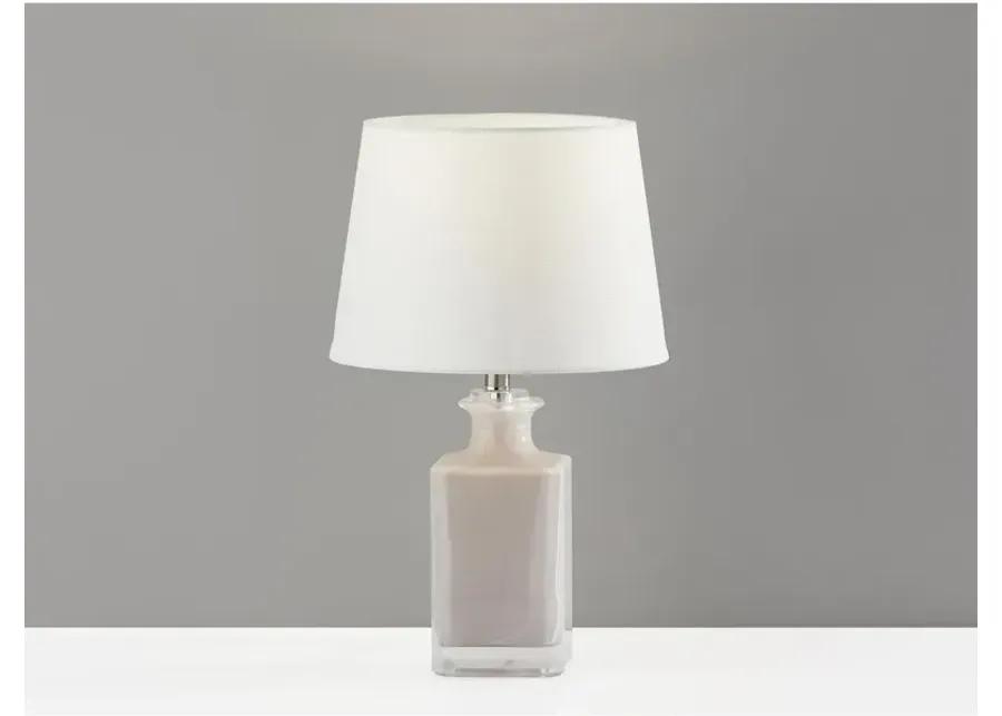 Glass Table Lamp- Marble Shade