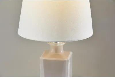 Glass Table Lamp- Marble Shade