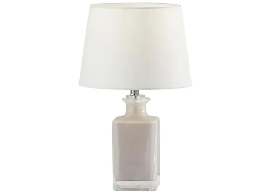 Glass Table Lamp- Marble Shade