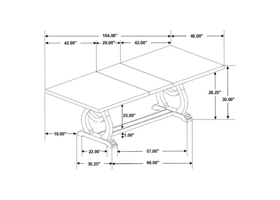 Brockway Rectangular Trestle Dining Set