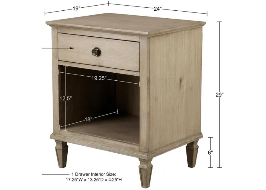 Madison Park Signature Victoria Light Natural Nightstand