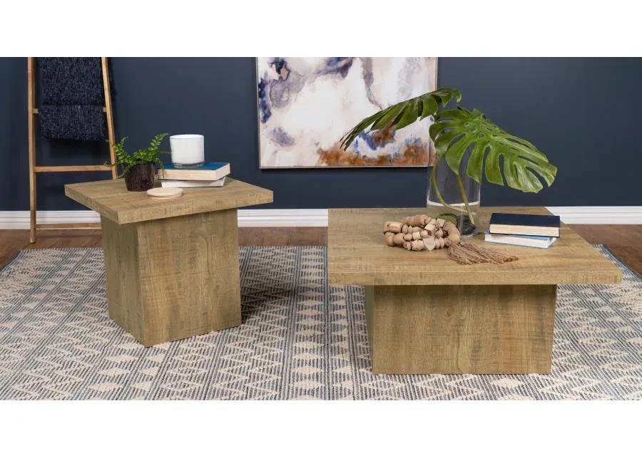 Aaliyah Square Engineered Wood End Table Mango