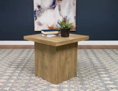 Aaliyah Square Engineered Wood End Table Mango