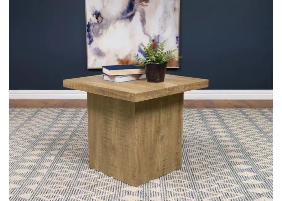 Aaliyah Square Engineered Wood End Table Mango