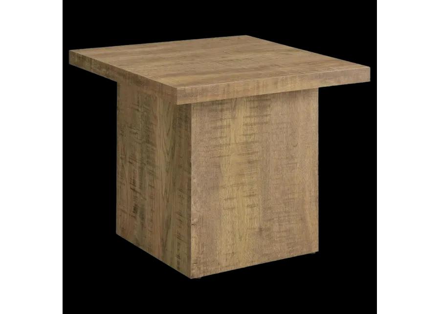 Aaliyah Square Engineered Wood End Table Mango