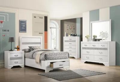 Miranda Twin Storage Bed White