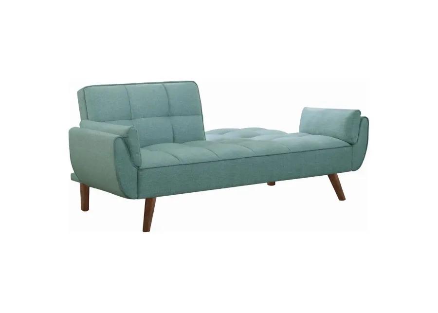 Caufield Biscuit-tufted Sofa Bed Turquoise Blue