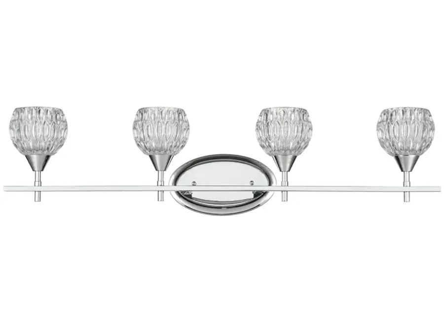 Kersey 34" Wide 4-Light Vanity Light - Polished Chrome