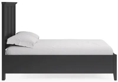 Grace Full-size Three Panel Bed in Raven Black