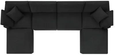 Commix Down Filled Overstuffed Boucle 6-Piece Sectional Sofa