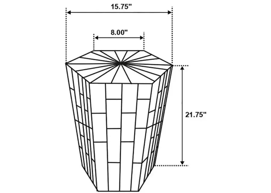 Dermot Hexagon Sunburst Top Accent Table Natural