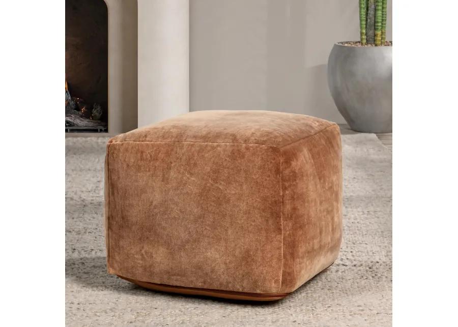 Heirloom Velvet Hazel Pouf 18x18x14