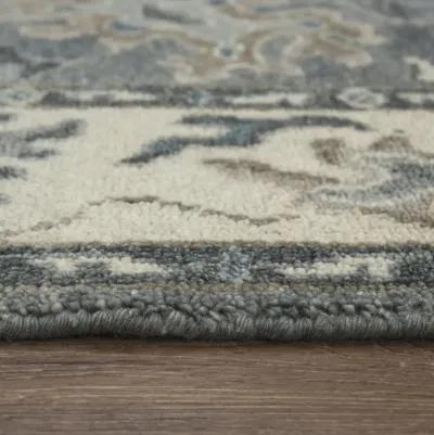 Ashton Gray  Hand Spun Wool/Tencel 9'x12' Rectangle Rug