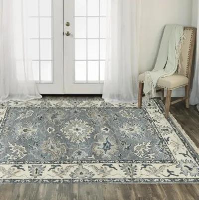 Ashton Gray  Hand Spun Wool/Tencel 9'x12' Rectangle Rug