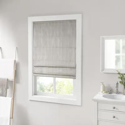 Madison Park Galen Taupe Basketweave Room Darkening Cordless Roman Shade