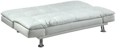 Dilleston Tufted Back Upholstered Sofa Bed White