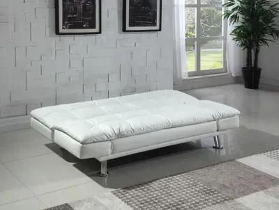 Dilleston Tufted Back Upholstered Sofa Bed White