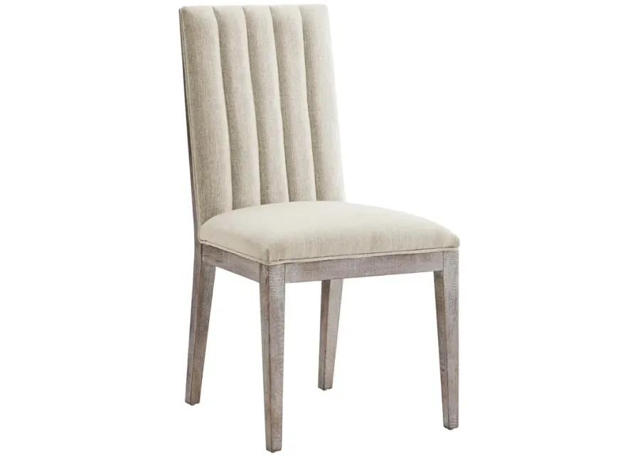 Maisonette French Vintage Tufted Fabric Dining Side Chairs Set of 2