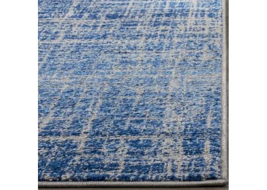 Adirondack Contemporary Blue / Silver 4' X 6' Powerloomed Rug