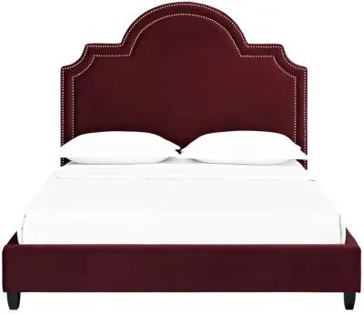 Primrose Queen Performance Velvet Platform Bed