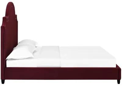 Primrose Queen Performance Velvet Platform Bed