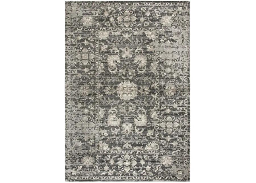 Panache Gray/Taupe Floral Distress Polypropylene 7'10" x 10'10" Rectangle Rug