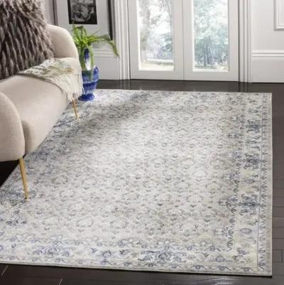 Brentwood 869 Light Grey / Blue 6' X 9' Medium Rectangle Powerloomed Rug