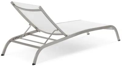 Savannah Mesh Chaise Outdoor Patio Aluminum Lounge Chair