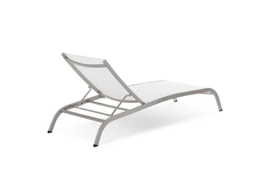 Savannah Mesh Chaise Outdoor Patio Aluminum Lounge Chair