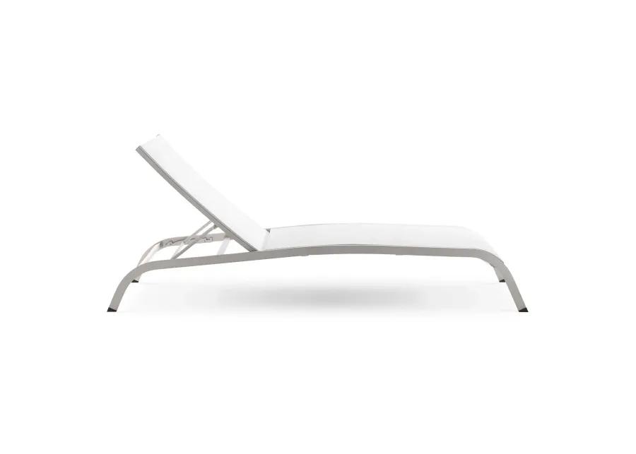 Savannah Mesh Chaise Outdoor Patio Aluminum Lounge Chair