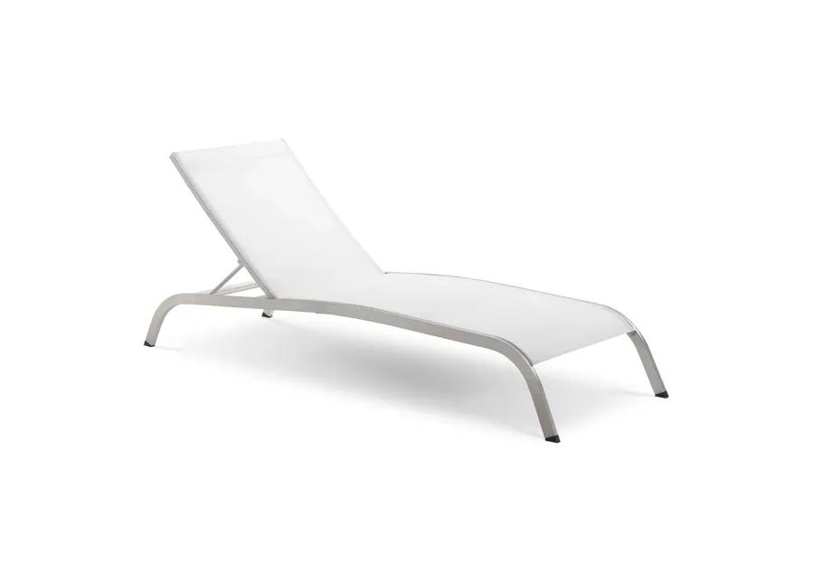 Savannah Mesh Chaise Outdoor Patio Aluminum Lounge Chair