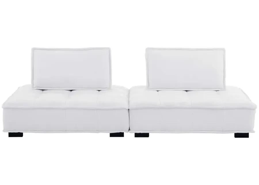 Saunter Tufted Fabric Fabric 2-Piece Loveseat