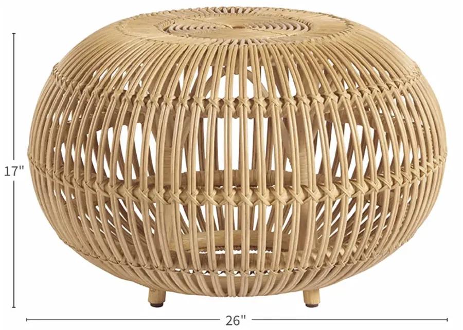 Small Rattan Scatter Table