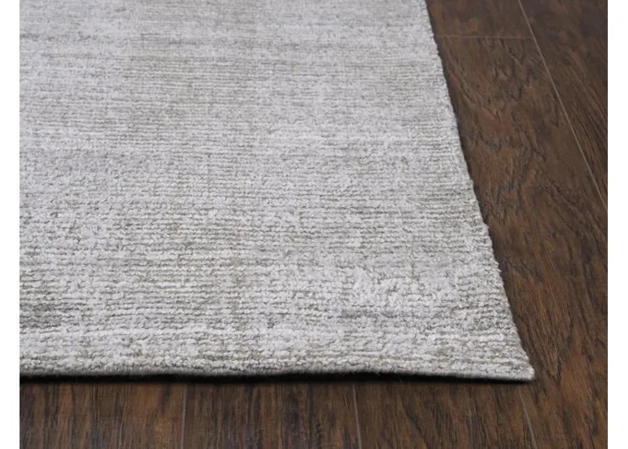 Grand Haven Light Gray Solid Wool/Tencel 5' x 8' Rectangle Rug