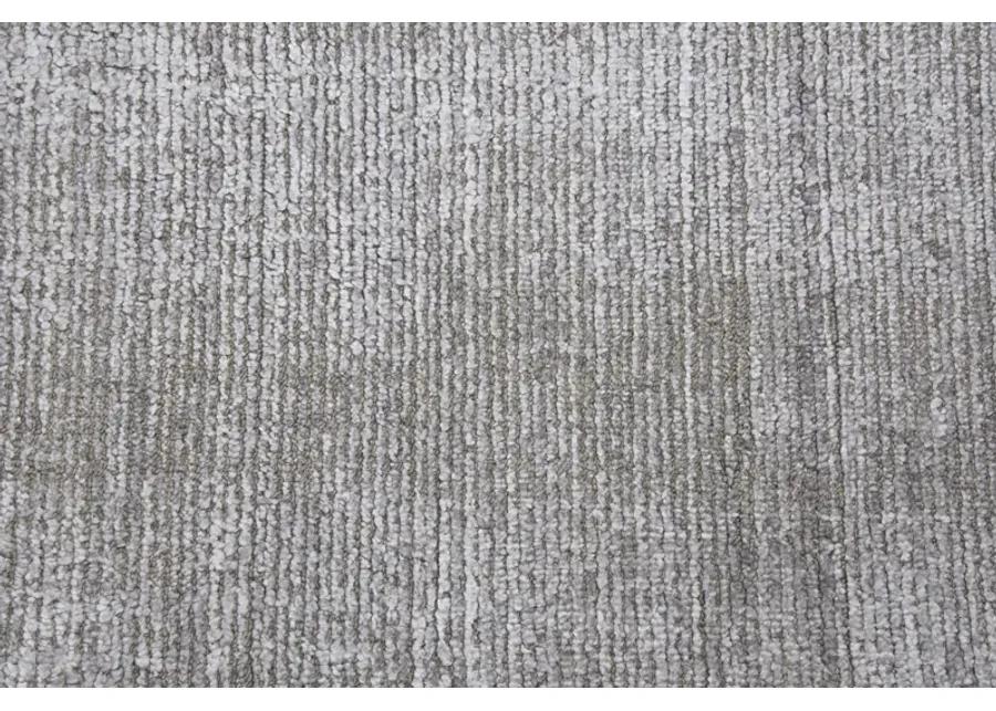 Grand Haven Light Gray Solid Wool/Tencel 5' x 8' Rectangle Rug