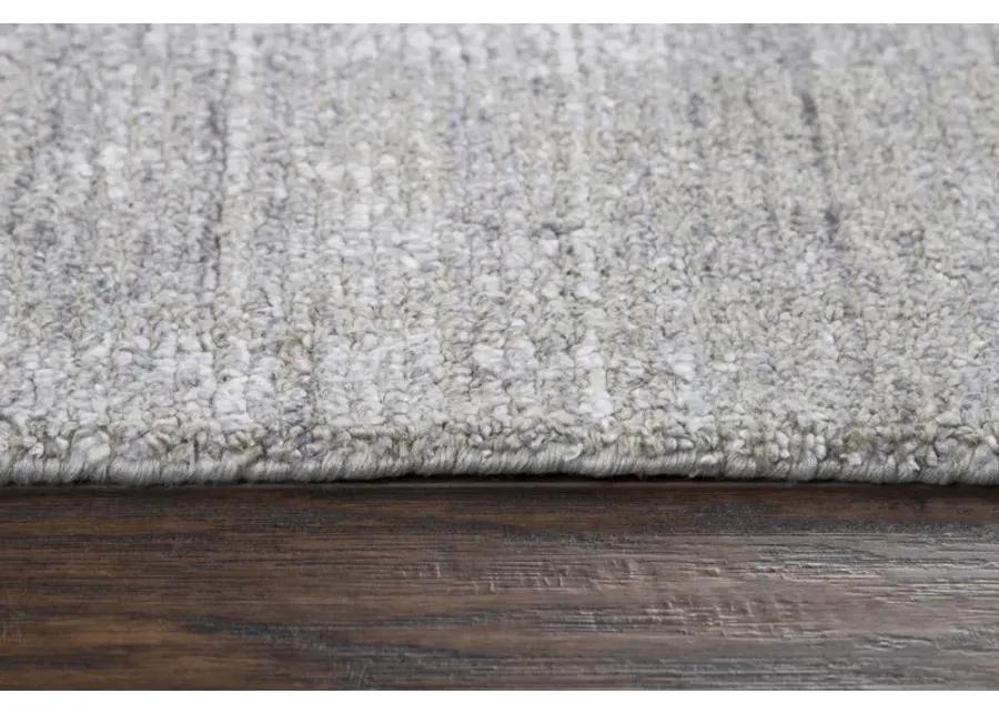 Grand Haven Light Gray Solid Wool/Tencel 5' x 8' Rectangle Rug