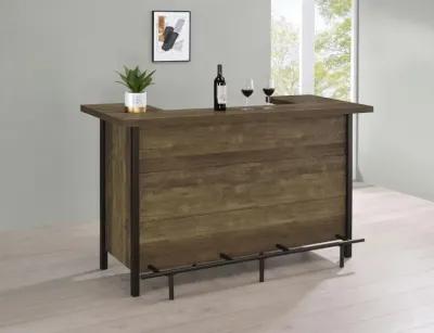 Bellemore Rectangular Storage Bar Unit Rustic Oak