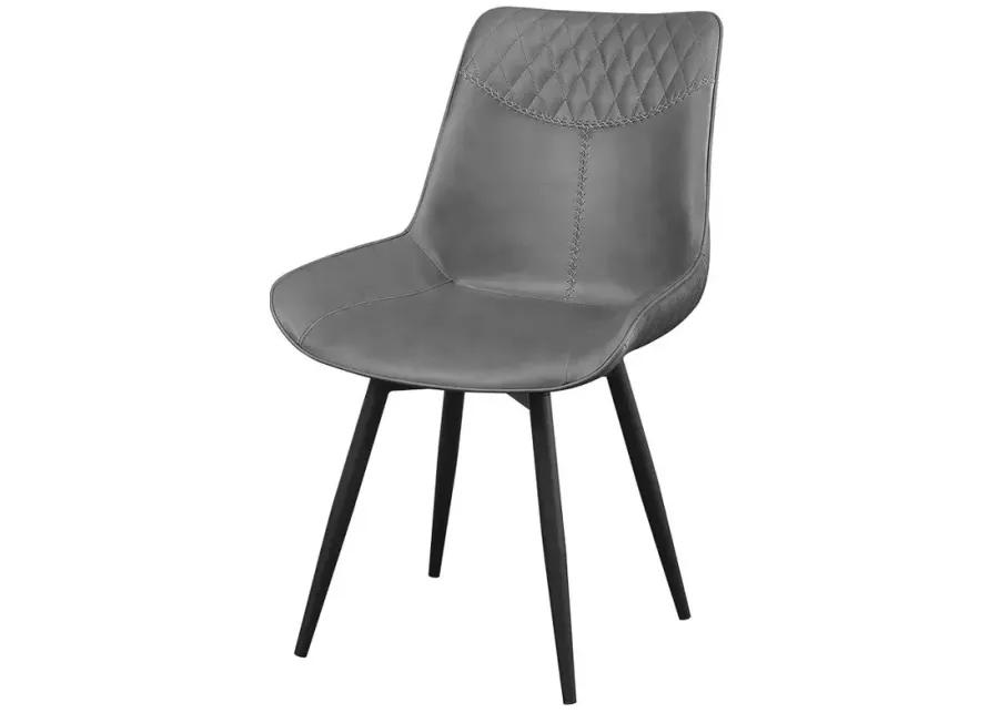 Brassie Upholstered Side Chairs Grey (Set of 2)