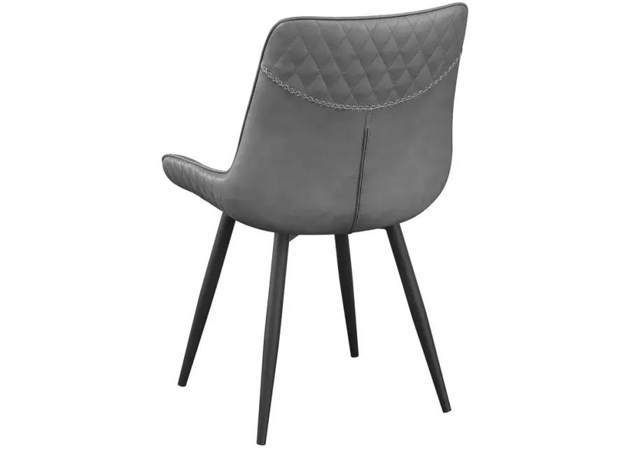 Brassie Upholstered Side Chairs Grey (Set of 2)