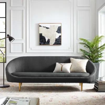 Sublime Vertical Curve Back Fabric Sofa