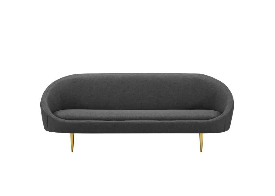 Sublime Vertical Curve Back Fabric Sofa