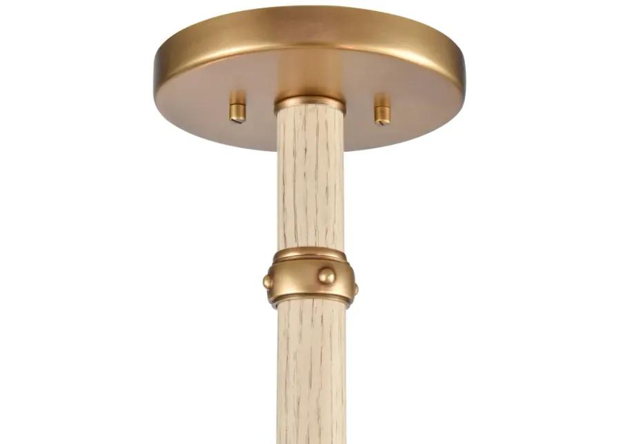 Neville 20'' Wide 4-Light Semi Flush Mount - Natural Brass